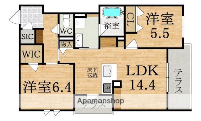 SHAMAISON GRANDE 北郡山シャーメゾン グランデ(2LDK/1階)の間取り写真