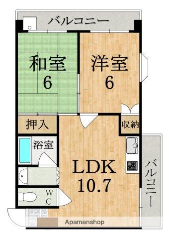 ザ・ノウブルマンション貴人館(2LDK/3階)の間取り写真
