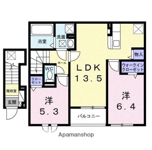 ヴェルデ ルーチェ(2LDK/2階)の間取り写真