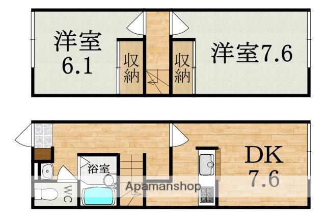 レオパレスはくほう(2DK/1階)の間取り写真