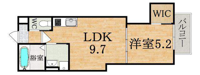 EST柳町II(1LDK/2階)の間取り写真