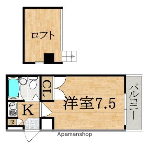 シティパレス生駒谷田町PARTⅤ(1K/2階)の間取り写真