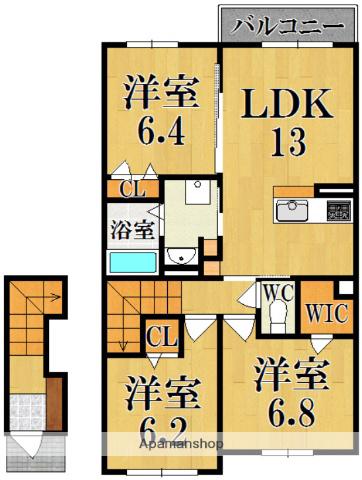 FELICE(3LDK/2階)の間取り写真