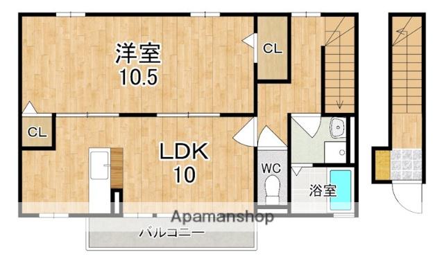 セジュールときわ(1LDK/2階)の間取り写真