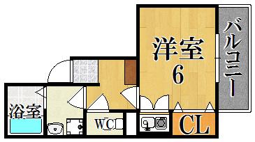 FIELDマンション(ワンルーム/5階)の間取り写真