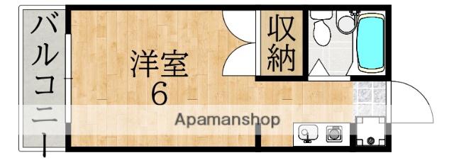 エクセレント河(1K/2階)の間取り写真