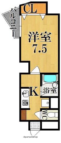NBビル(1K/4階)の間取り写真
