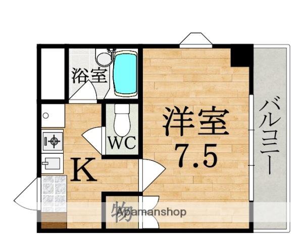 MSCOURT奈良町(1K/3階)の間取り写真