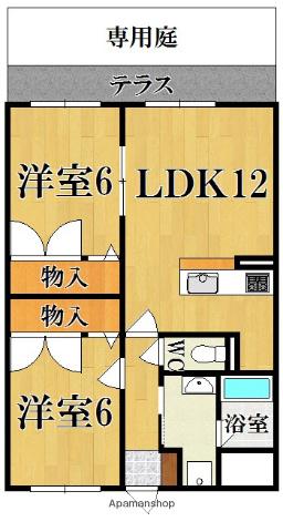 セピアコート(2LDK/1階)の間取り写真
