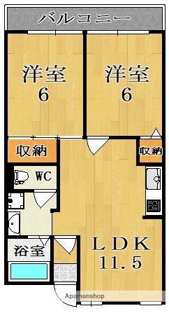 シティコープ新大宮(2LDK/5階)の間取り写真