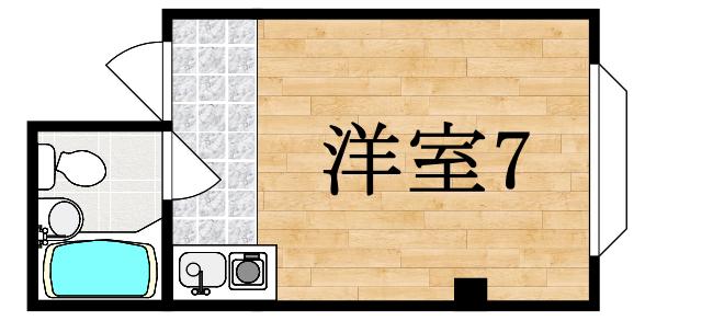 ホリディビル(ワンルーム/1階)の間取り写真