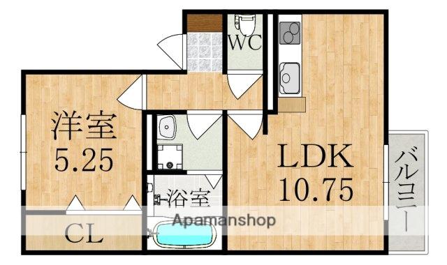 アン アミ(1LDK/2階)の間取り写真