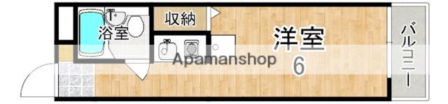 コーポ梛(ワンルーム/2階)の間取り写真