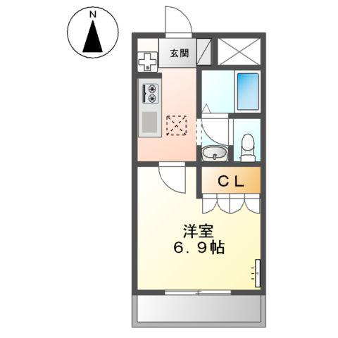APRICOT JAM(1K/1階)の間取り写真