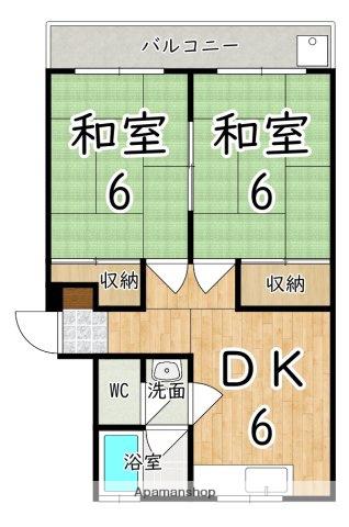 鄕谷マンション(2DK/3階)の間取り写真