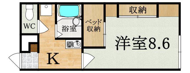 レオパレスさざんか(1K/2階)の間取り写真