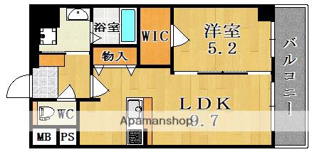近鉄難波・奈良線 新大宮駅 徒歩7分 10階建 築4年(1LDK/3階)の間取り写真
