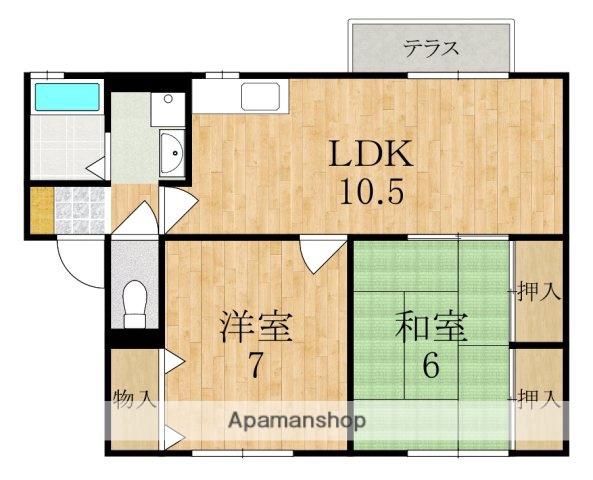 セジュール咲(2LDK/1階)の間取り写真