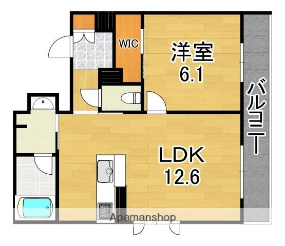 グラン フェリシア(1LDK/1階)の間取り写真