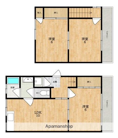 REVO郡山(3LDK/2階)の間取り写真