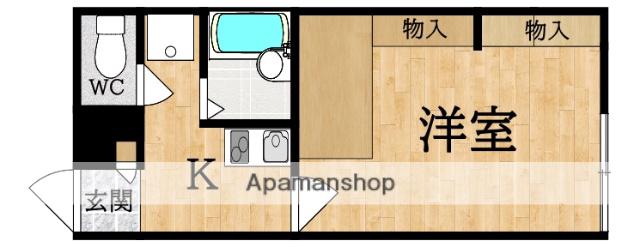 レオパレスLAVISTA(1K/1階)の間取り写真