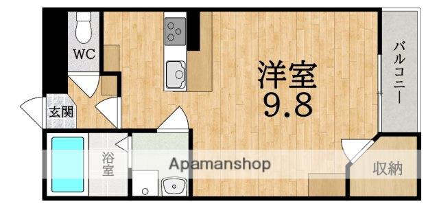 レオパレスLA VISTA2(ワンルーム/3階)の間取り写真