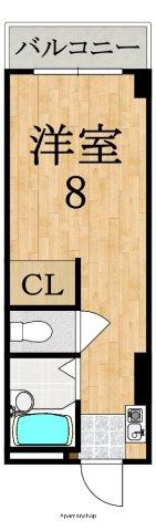 シャンテ・ムーラン(ワンルーム/3階)の間取り写真