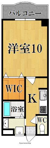 エレガントライフ伏見(1K/3階)の間取り写真