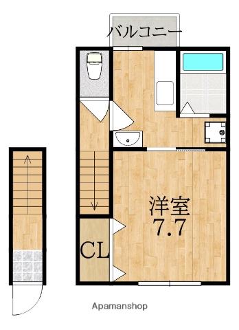 メゾンド・アイリス(1K/2階)の間取り写真