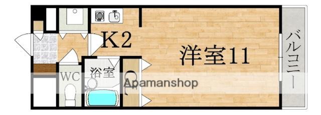 MOIビル(1K/3階)の間取り写真