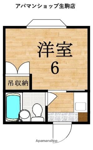 スタンドアップ本町(1K/1階)の間取り写真
