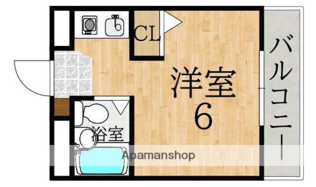 シティパレスあやめ池P8(ワンルーム/1階)の間取り写真