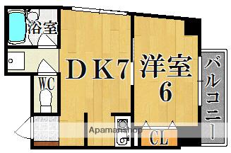 パストラル生駒(1DK/3階)の間取り写真