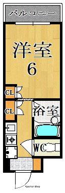 新大宮シティ・パル(1K/4階)の間取り写真