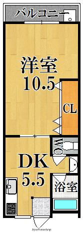 マンションコジマ(1DK/3階)の間取り写真