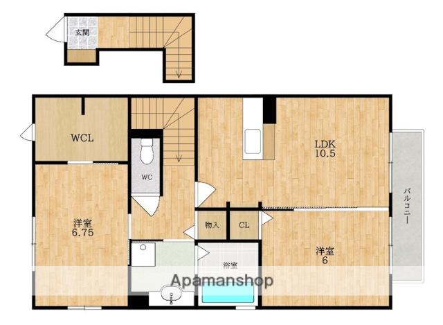 ヴォラーレ(2LDK/2階)の間取り写真