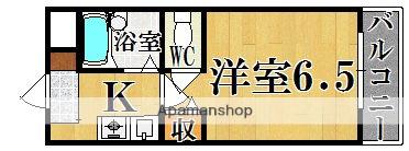 ロイヤルクリヨン(1K/1階)の間取り写真