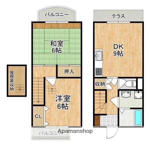 ハイツヒラモト(2DK)の間取り写真