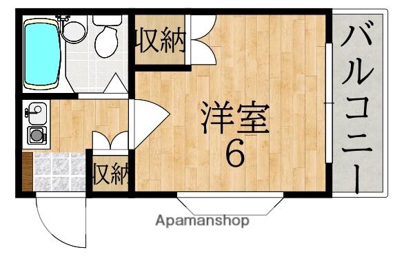 シティパレス21富雄元町PART1(1K/2階)の間取り写真