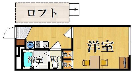 レオパレス サンコート学園前A棟(1K/1階)の間取り写真