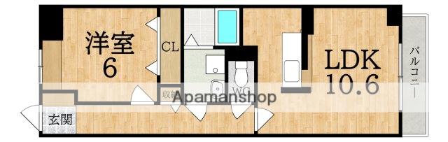 カーサレイメイA棟(1LDK/3階)の間取り写真