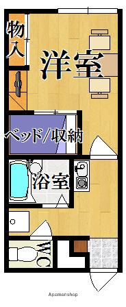 レオパレス めい(1K/2階)の間取り写真