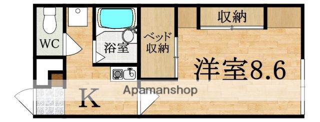 レオパレス幸甚(1K/1階)の間取り写真