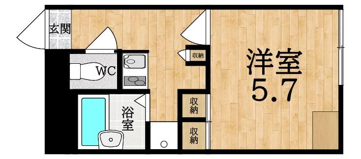 レオパレスYOU池沢(1K/2階)の間取り写真