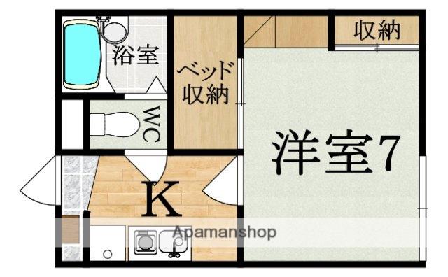 レオパレスグッドウエスト(1K/2階)の間取り写真