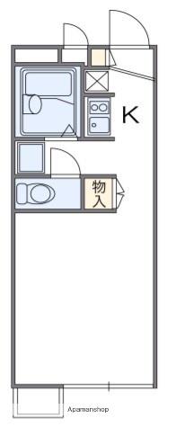 レオパレス秋桜(1K/2階)の間取り写真