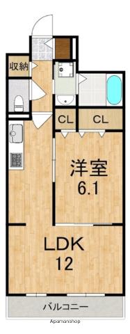 ガレーナ(1LDK/2階)の間取り写真