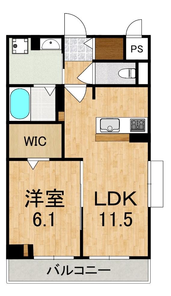 ガレーナ(1LDK/3階)の間取り写真