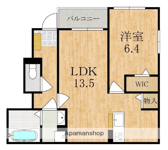 ヴェルデ ルーチェ(1LDK/1階)の間取り写真