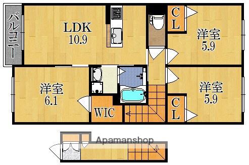 シャーメゾンハイメル(3LDK/2階)の間取り写真